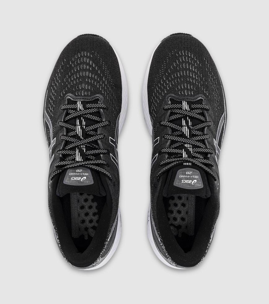 ASICS GEL-KAYANO 28 MENS BLACK WHITE | The Athlete's Foot ASICS GEL-KAYANO 28 MENS BLACK WHITE | The Athlete's Foot
