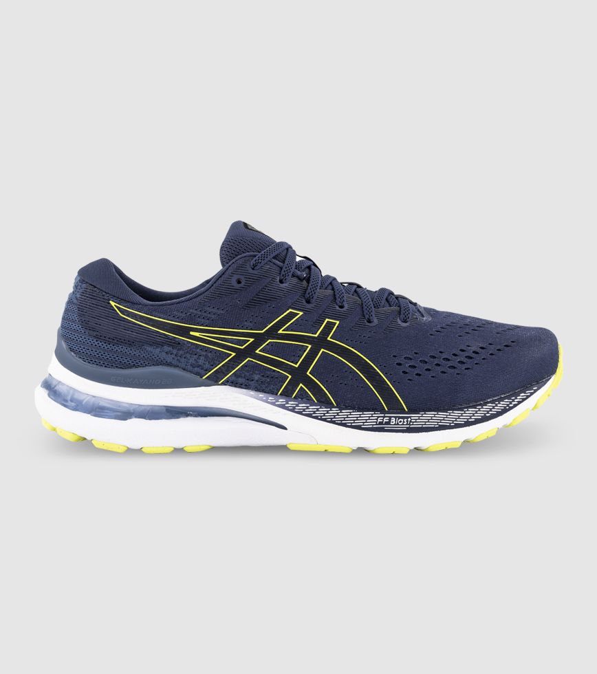 ASICS GEL-KAYANO 28 MENS THUNDER BLUE GLOW YELLOW | The Athlete's Foot ASICS GEL-KAYANO 28 MENS THUNDER BLUE GLOW YELLOW | The Athlete's Foot
