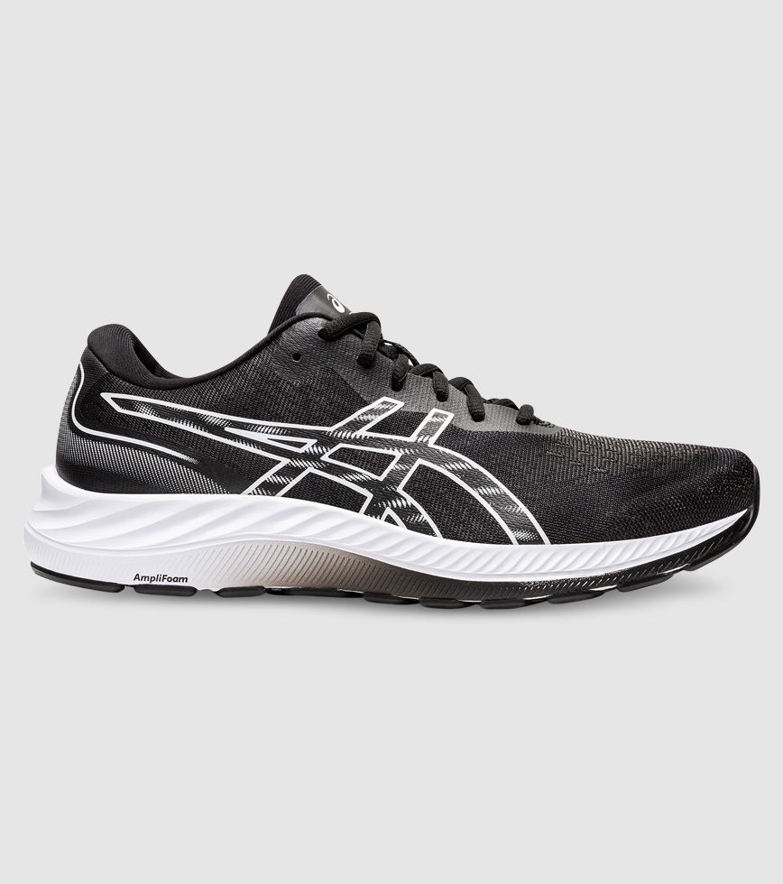 santo mostrar dentro ASICS GEL-EXCITE 9 MENS BLACK WHITE | The Athlete's Foot