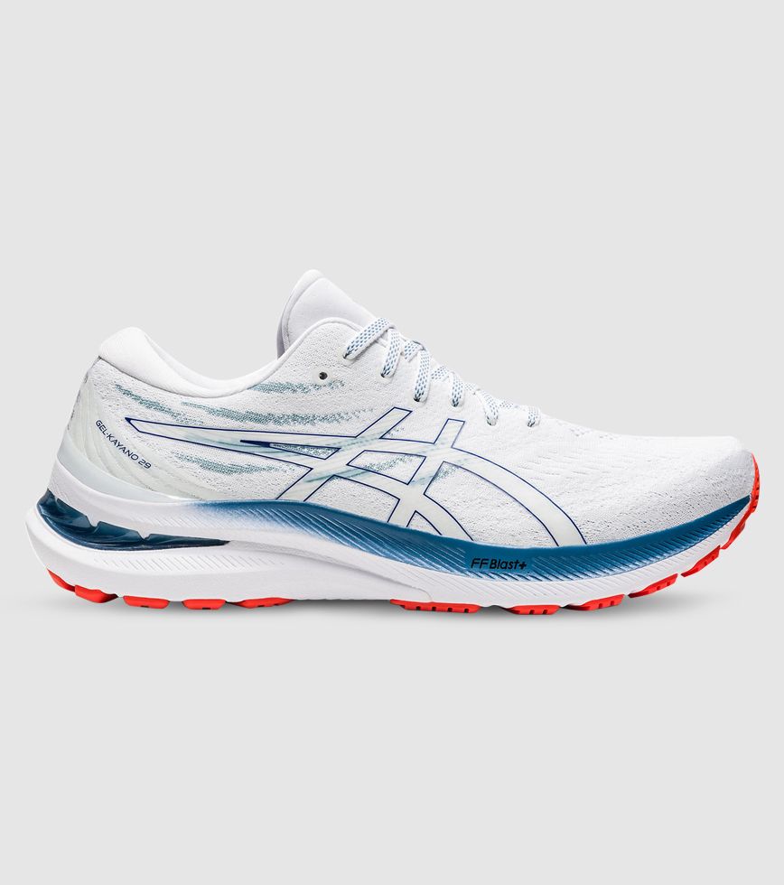 ASICS GEL-KAYANO 29 MENS WHITE DEEP OCEAN | The Athlete's Foot ASICS GEL-KAYANO 29 MENS WHITE DEEP OCEAN | The Athlete's Foot