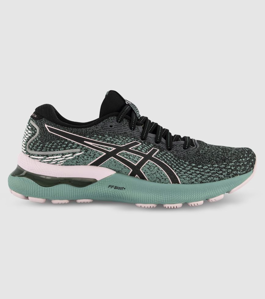 ASICS GEL-NIMBUS 24 WOMENS BLACK BARELY ROSE | The Athlete's Foot ASICS GEL-NIMBUS 24 WOMENS BLACK BARELY ROSE | The Athlete's Foot