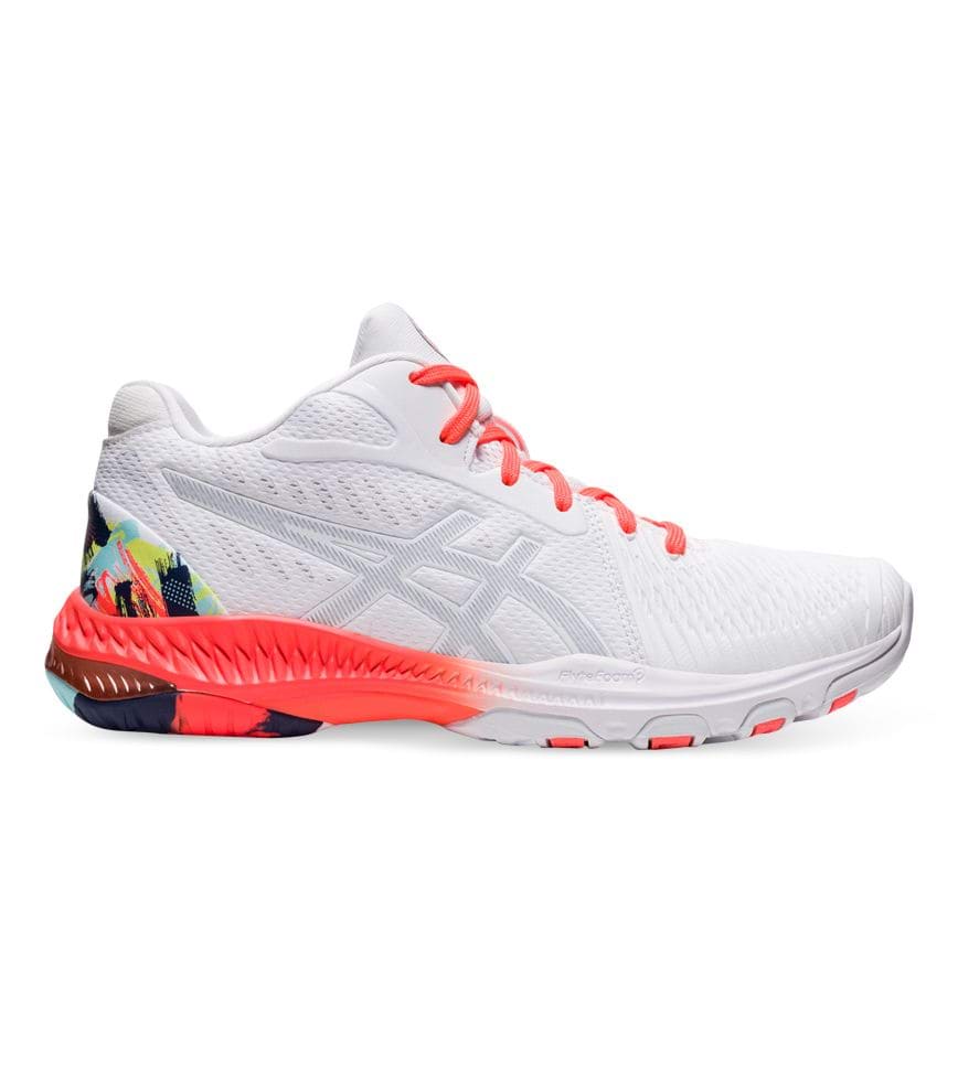 ASICS NETBURNER BALLISTIC FF MT 2 WOMENS WHITE SUNRISE RED | The Athlete's Foot ASICS NETBURNER BALLISTIC FF MT 2 WOMENS WHITE SUNRISE RED | The Athlete's Foot