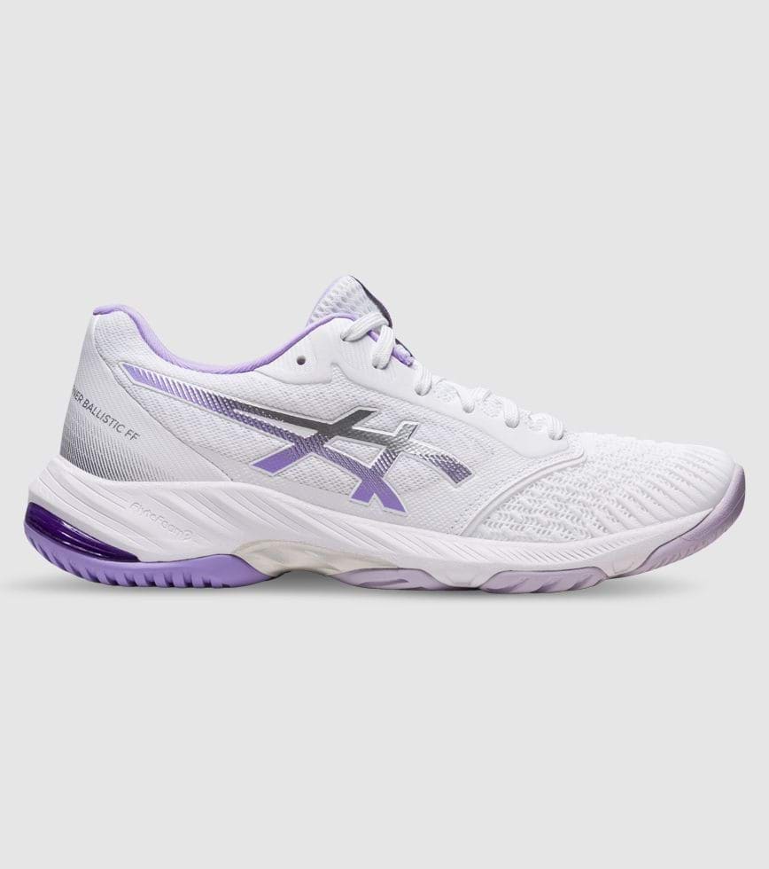 ASICS NETBURNER BALLISTIC FF 3 WOMENS WHITE DIGITAL VIOLET | The Athlete's Foot ASICS NETBURNER BALLISTIC FF 3 WOMENS WHITE DIGITAL VIOLET | The Athlete's Foot