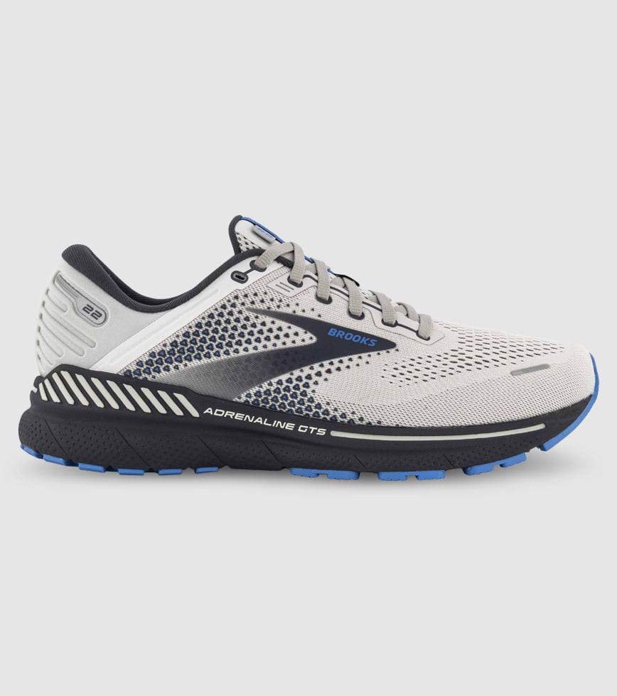 BROOKS ADRENALINE GTS 22 MENS OYSTER INDIA INK BLUE The Athlete's Foot