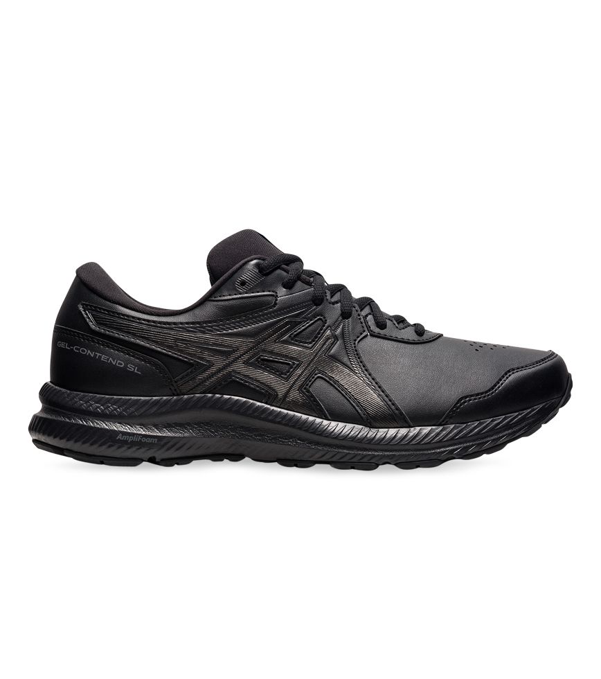 asics black walking shoes mens