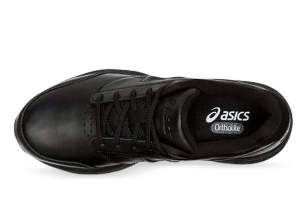 asics black walking shoes