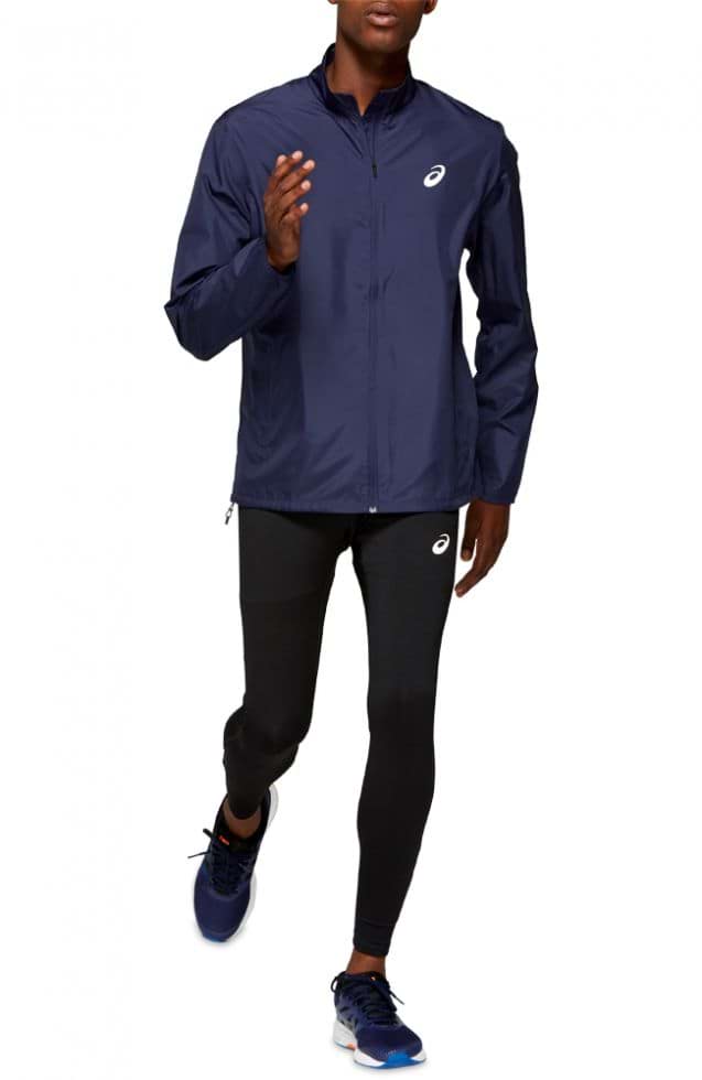 ASICS SILVER JACKET MENS NAVY | The Athlete's Foot