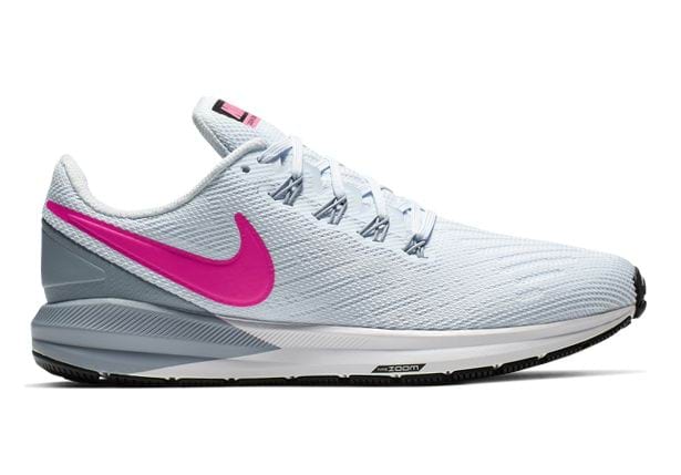 NIKE AIR ZOOM STRUCTURE 22 WOMENS HALF BLUE HYPER PINK-OBSIDIAN MIST-BLACK | Blue Womens Running Shoes