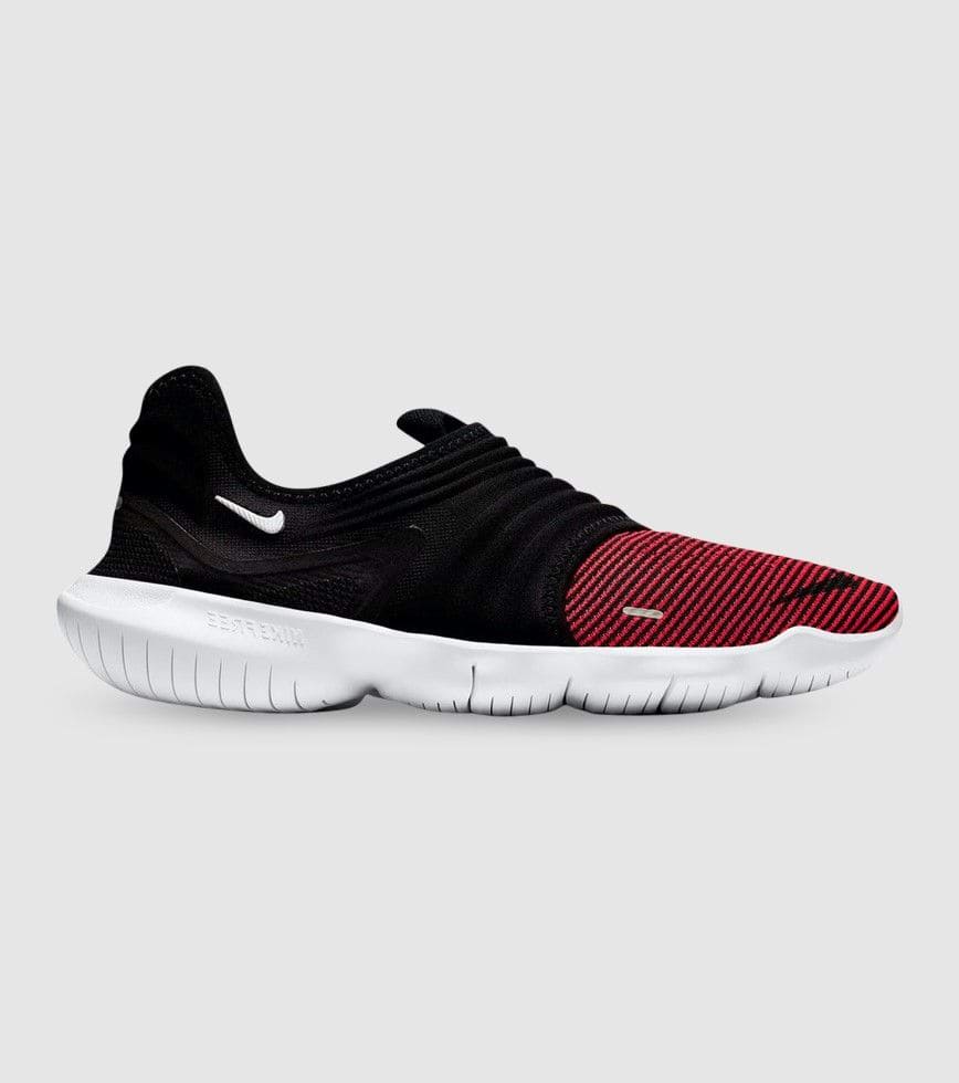 NIKE FREE RUN 3.0 MENS BLACK BRIGHT CRIMSON WHITE | The Athlete's Foot