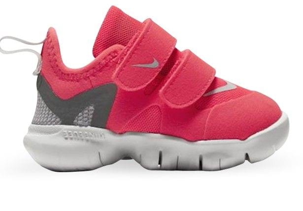 NIKE FREE RUN (TD) KIDS LASER CRIMSON SMOKE GREY The Athlete's Foot