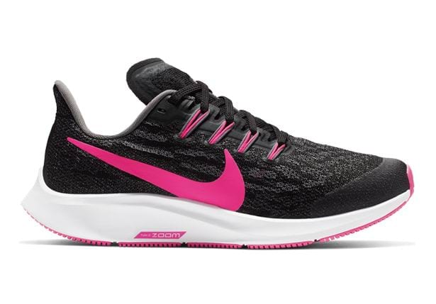 NIKE AIR ZOOM PEGASUS 36 (GS) KIDS PINK-GUNSMOKE-WHITE | Black Grade-School & Senior Boys Running Shoes