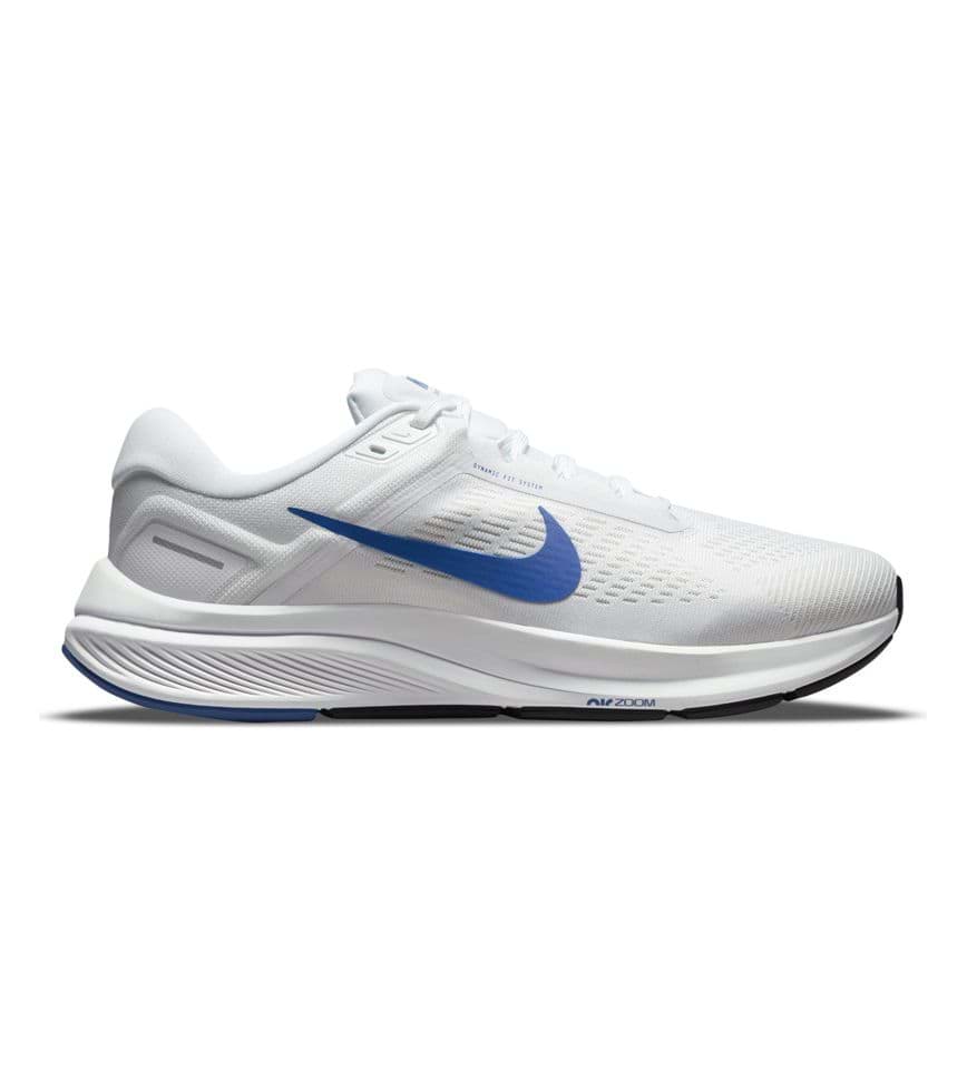 NIKE AIR ZOOM STRUCTURE 24 MENS WHITE HYPER ROYAL PURE BLACK | Athlete's Foot