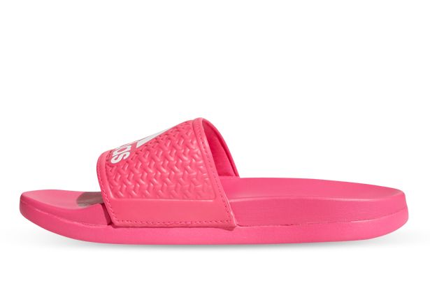 adidas cloudfoam pink slides