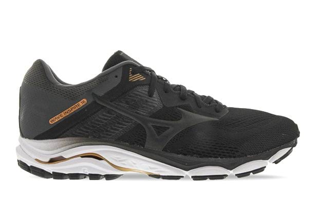 MIZUNO INSPIRE 16 (2E) BLACK BLACK DARK | Mens Supportive Running Shoes