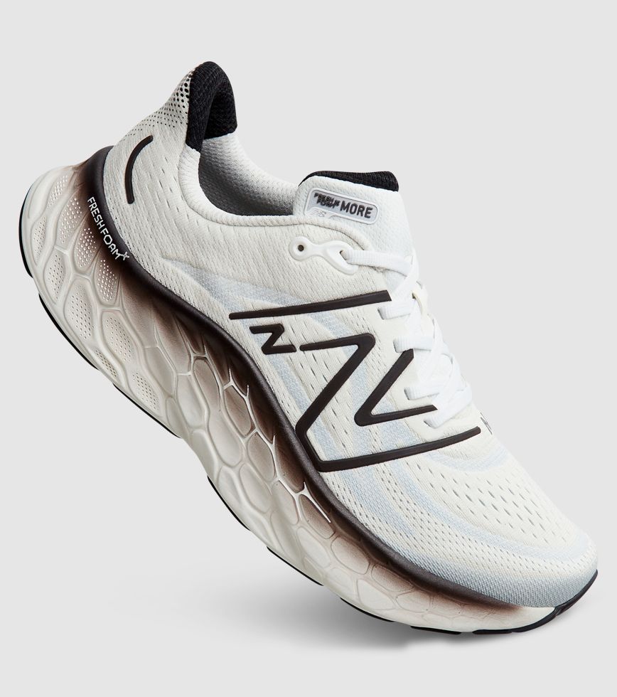 NEW BALANCE FRESH FOAM MORE V4 (2E) MENS WHITE BLACK | The Athlete's Foot