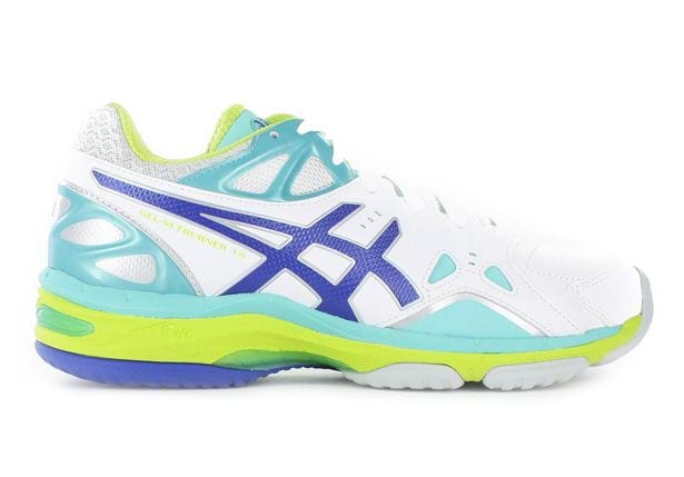 ASICS GEL-NETBURNER 18 (D) WOMENS WHITE BLUE PURPLE | White Womens Netball