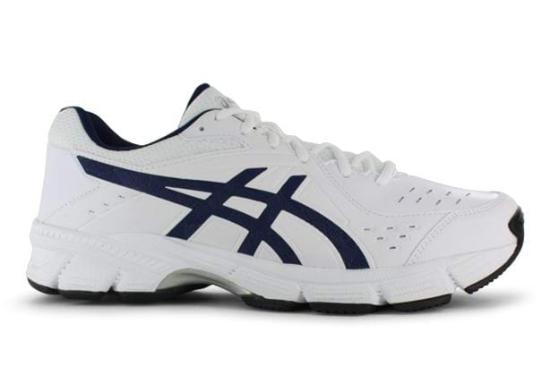 ASICS GEL-195TR LEATHER (4E) MENS SNOW INDIGO BLUE SILVER | White Mens  Training & Walking Support Shoes