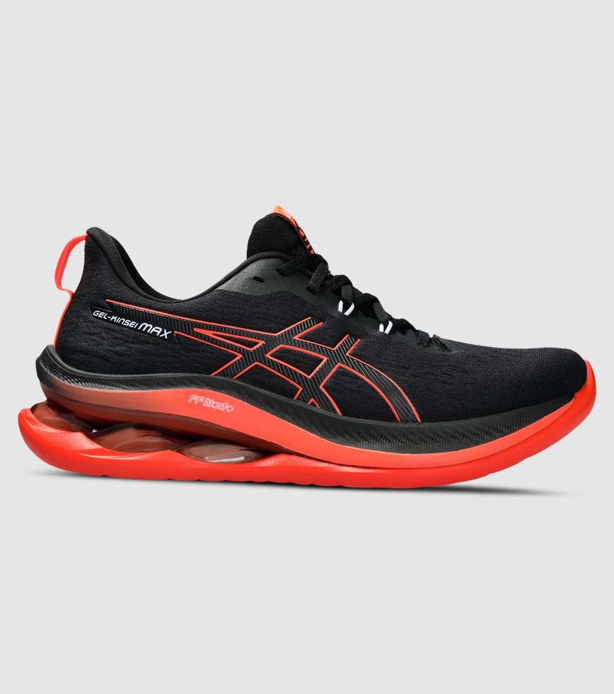 ASICS GEL KINSEI MAX MENS BLACK SUNRISE RED The Athlete s Foot