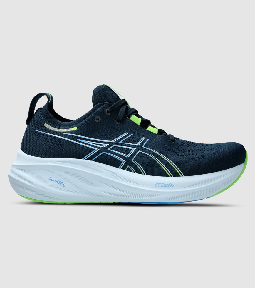 ASICS GEL NIMBUS 26 MENS FRENCH BLUE ELECTRIC LIME The Athlete s Foot