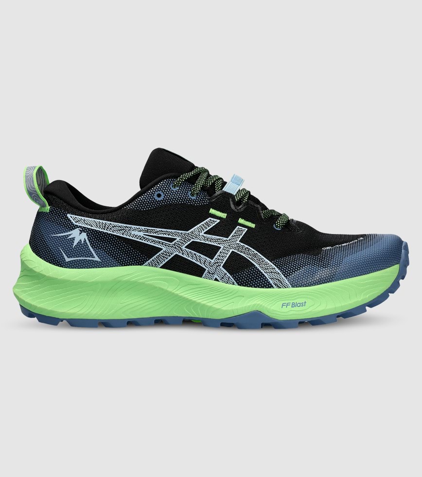 ASICS GEL TRABUCO 12 MENS BLACK LIGHT BLUE The Athlete s Foot