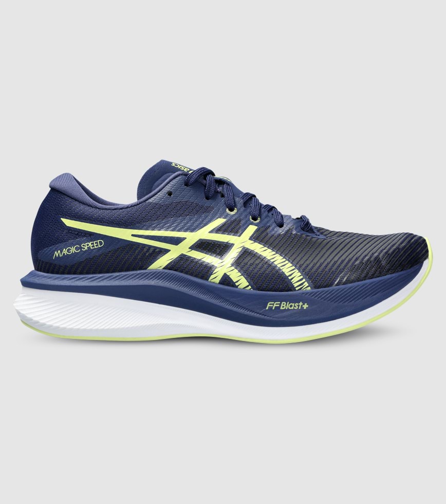 ASICS MAGIC SPEED 3 WOMENS DEEP OCEAN GLOW YELLOW The Athlete s Foot