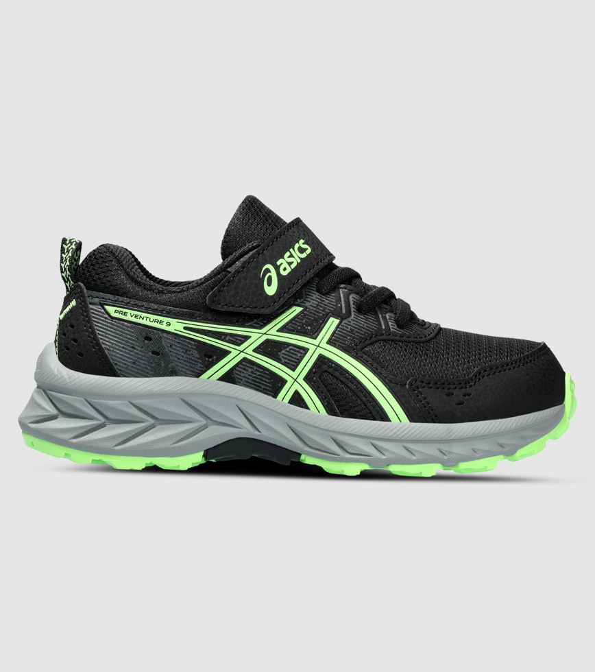ASICS GEL VENTURE 9 PS KIDS BLACK ILLUMINATE GREEN The Athlete s Foot