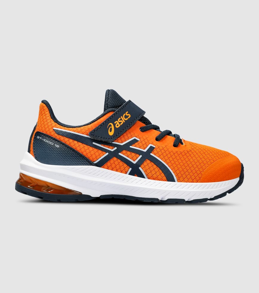 ASICS GT 1000 12 PS KIDS BRIGHT ORANGE FRENCH BLUE The Athlete s Foot