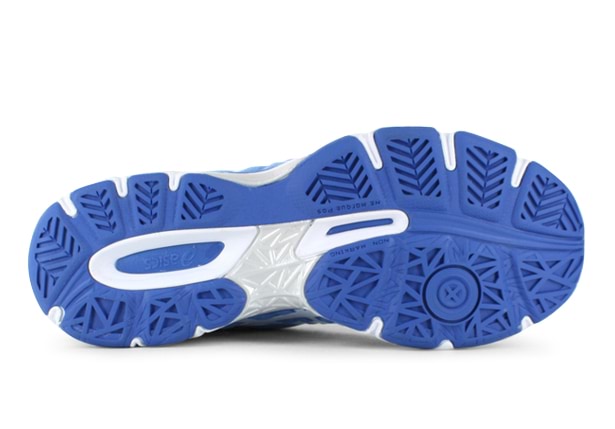 ASICS GEL NETBURNER 19 D WOMENS BLUE COAST WHITE Grey Womens Netball Shoes