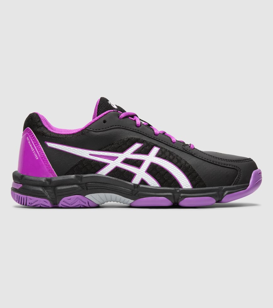 ASICS NETBURNER SUPER GS KIDS BLACK WHITE The Athlete s Foot