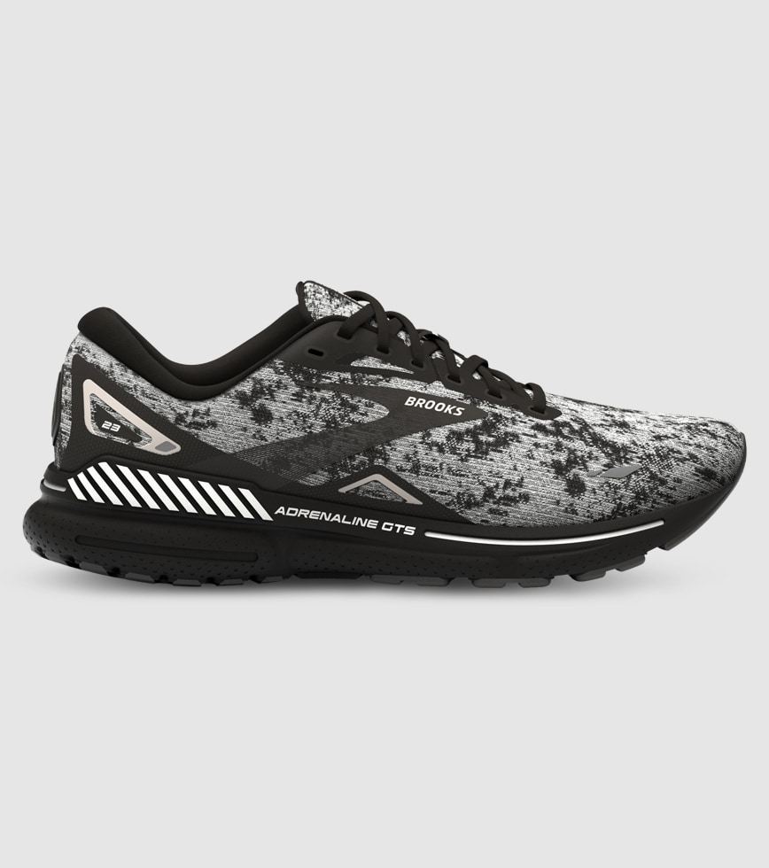 BROOKS ADRENALINE GTS 23 MENS WHITE GREY BLACK The Athlete s Foot