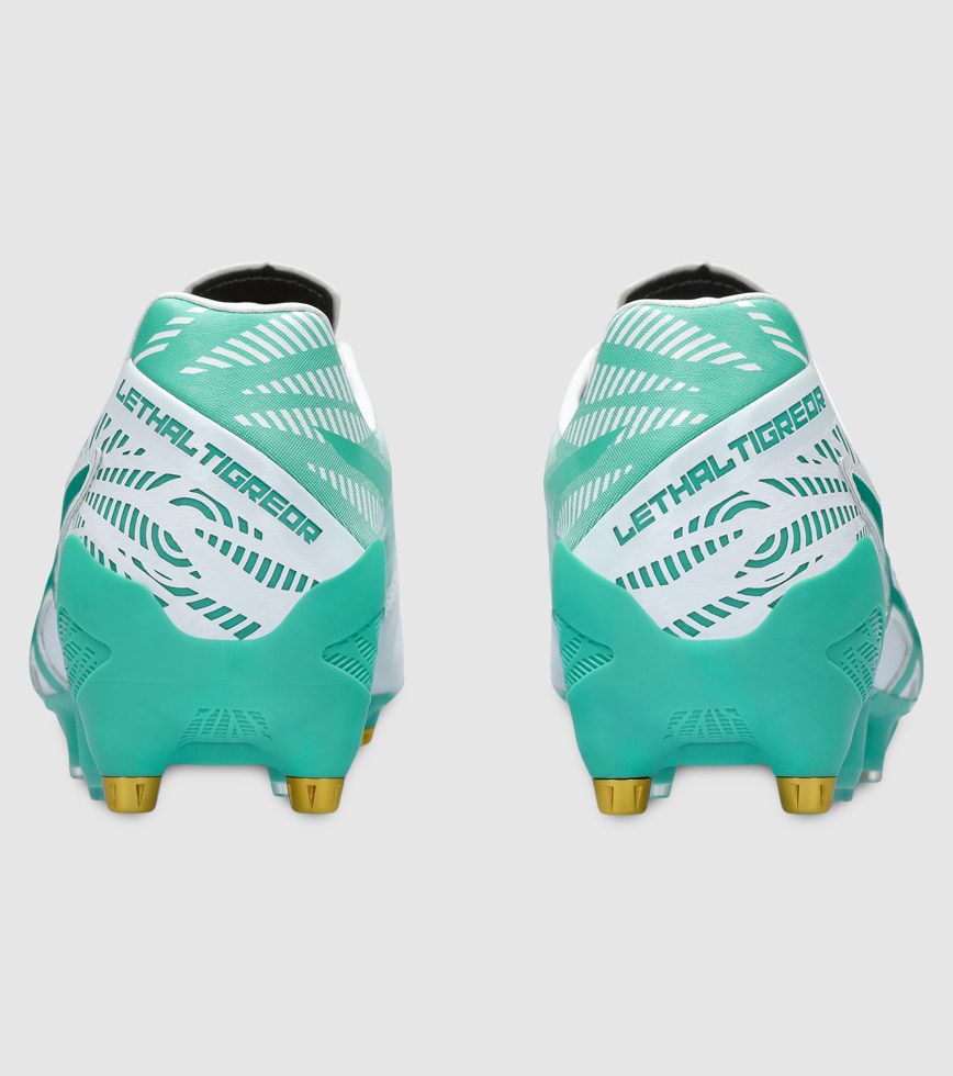 ASICS LETHAL TIGREOR HYBRID MG MENS FOOTBALL BOOTS WHITE AURORA GREEN The Athlete s Foot
