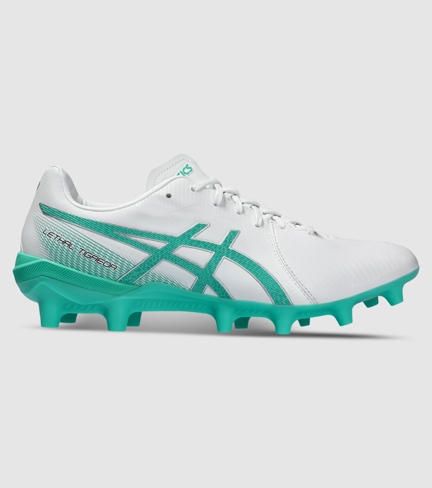 ASICS LETHAL TIGREOR IT FF 3 FG MENS FOOTBALL BOOTS WHITE AURORA GREEN The Athlete s Foot