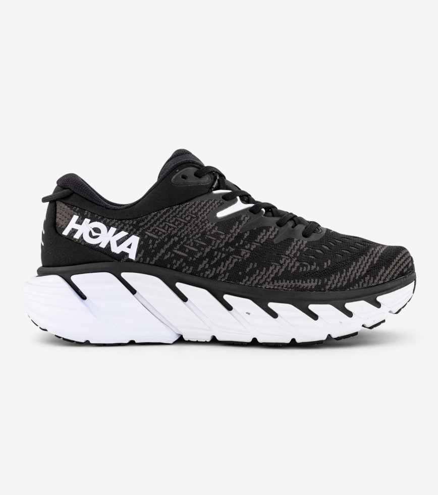 HOKA GAVIOTA 4 2E MENS BLACK WHITE The Athlete s Foot