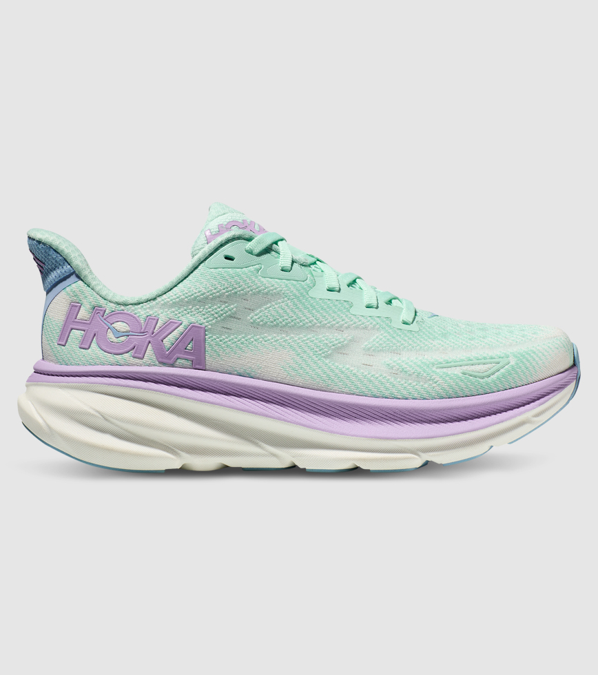 HOKA CLIFTON 9 D WIDE WOMENS SUNLIT OCEAN LILAC MIST The Athlete s Foot