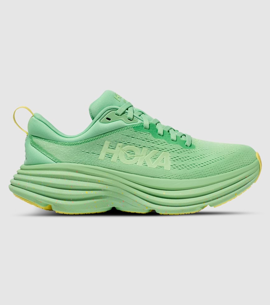 HOKA BONDI 8 WOMENS LIME GLOW LEMONADE | The Athlete's Foot