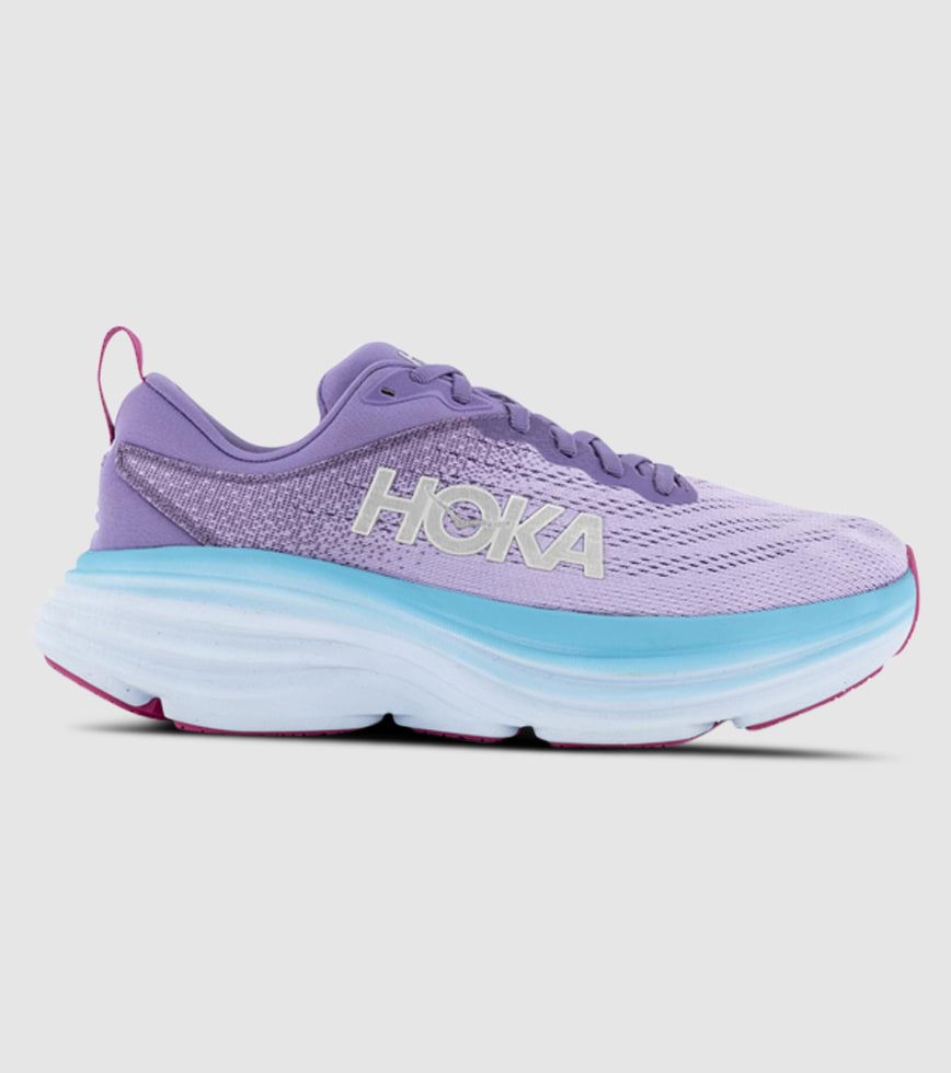 HOKA BONDI 8 WOMENS CHALK VIOLET PASTEL LILAC The Athlete s Foot