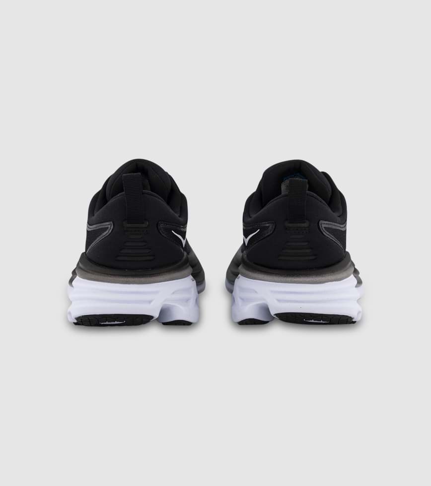 HOKA BONDI 8 (4E X-WIDE) MENS BLACK WHITE | The Athlete's Foot