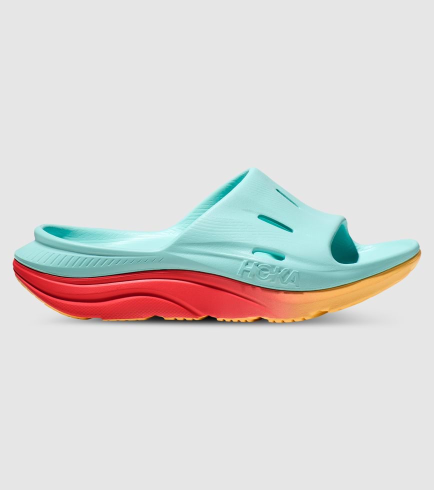 HOKA U ORA RECOVERY SLIDE 3 MENS CLOUDLESS CERISE The Athlete s Foot