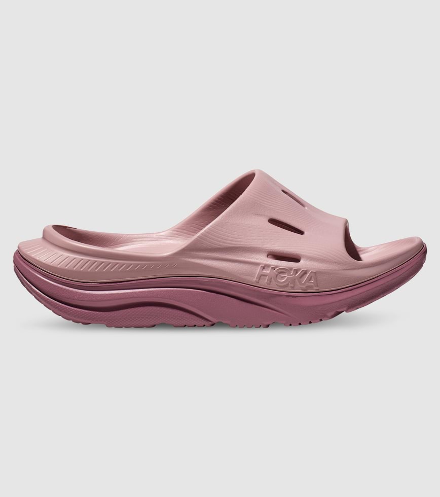 HOKA ORA RECOVERY SLIDE 3 UNISEX SLIDE PALE MAUVE WISTFUL MAUVE The Athlete s Foot
