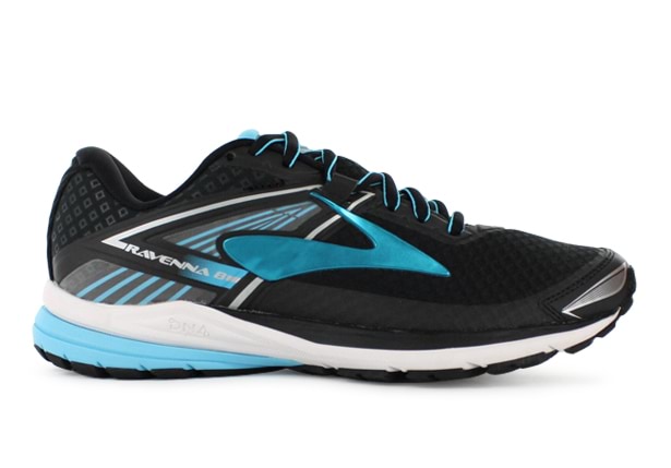 BROOKS RAVENNA 8 WOMENS BLACK BLUE Black Womens Supportive Running Shoes