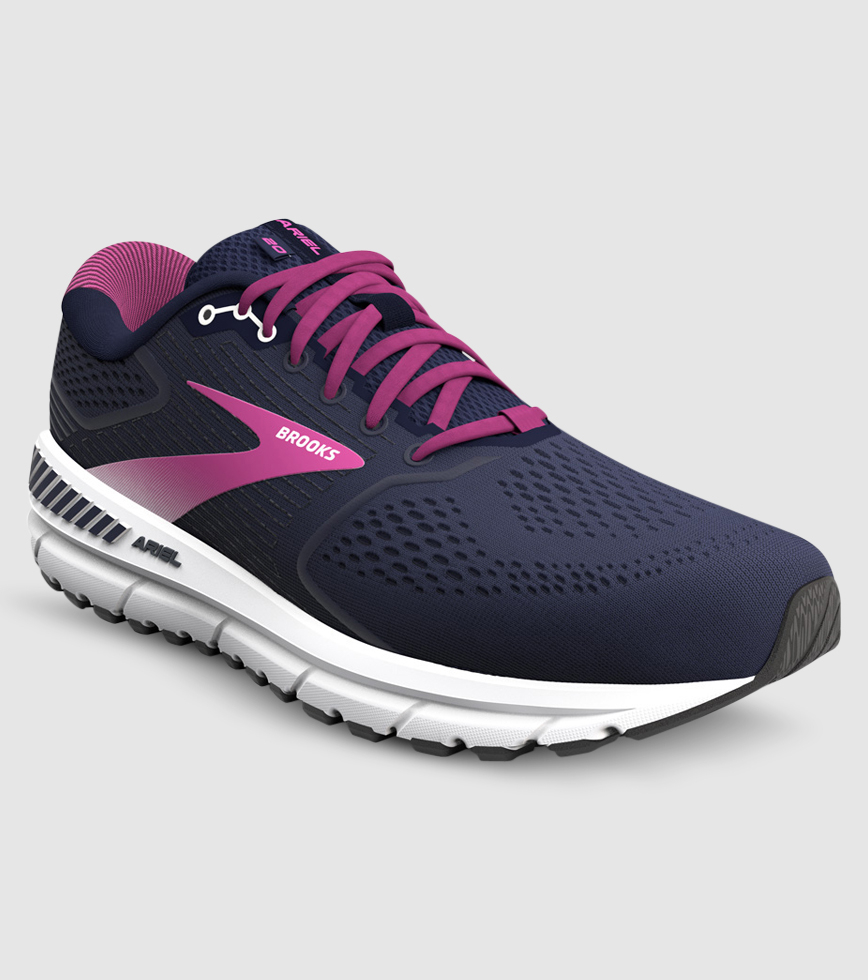 BROOKS ARIEL 20 WOMENS PEACOAT VIVID VIOLA WHITE The Athlete s Foot