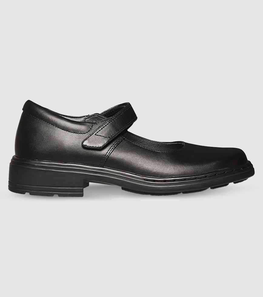 Clarks black girls shoes hot sale