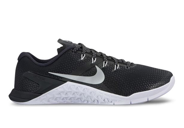 NIKE METCON 4 WOMENS BLACK METALLIC SILVER WHITE VOLT GLOW Black Womens Speed Training Running Shoes