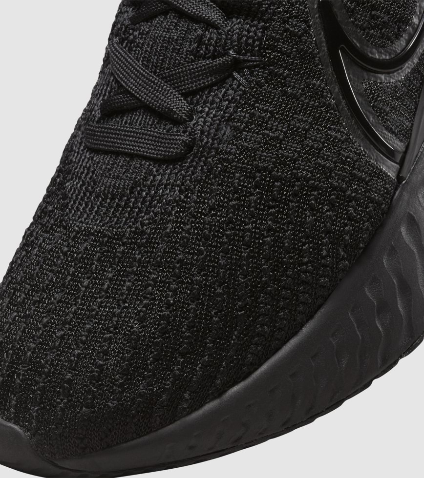 NIKE REACT INFINITY RUN FLYKNIT 3 WOMENS BLACK BLACK The Athlete s Foot