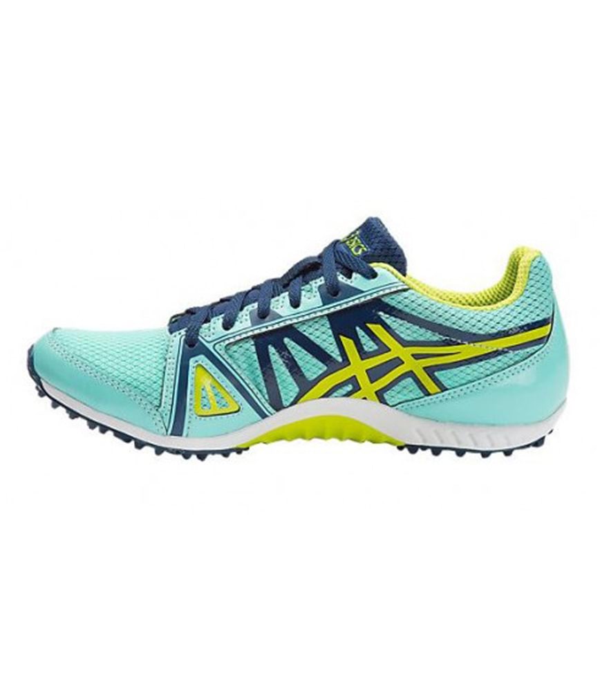 ASICS HYPER ROCKETGIRL XCS WOMENS ARUBA BLUE NEON LIME POSEIDON The Athlete s Foot