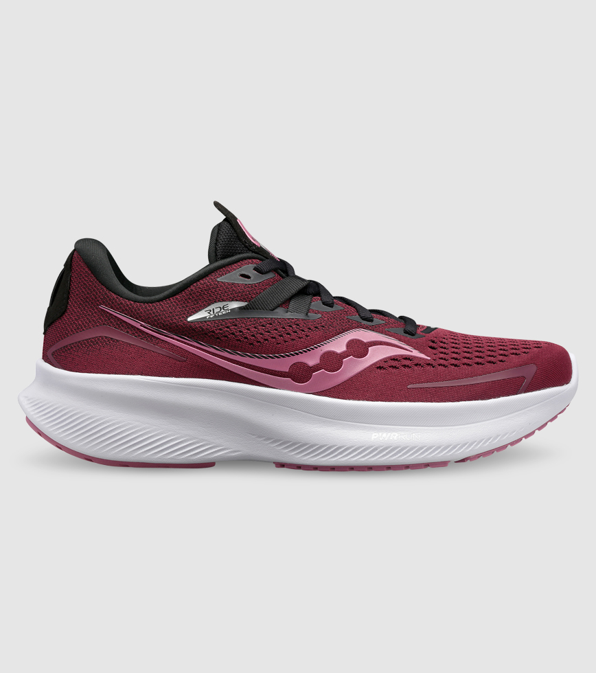 SAUCONY RIDE 15 WOMENS SUNDOWN ROSE The Athlete s Foot