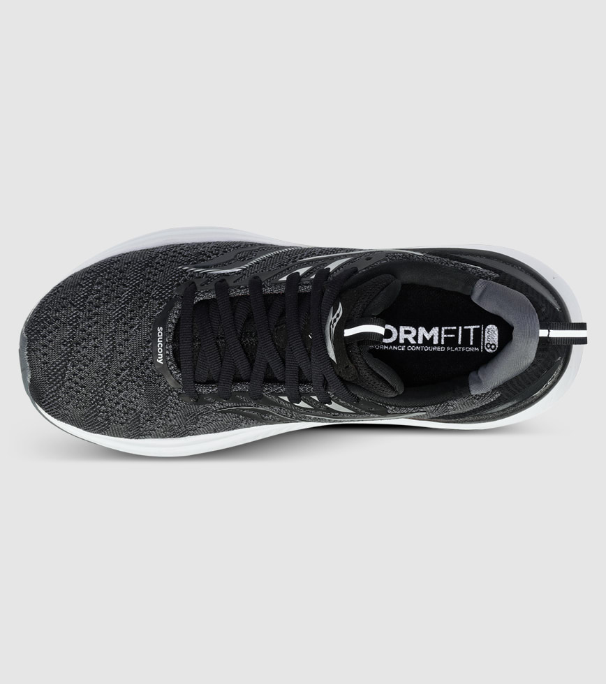 SAUCONY ECHELON 9 D WIDE WOMENS BLACK WHITE The Athlete s Foot