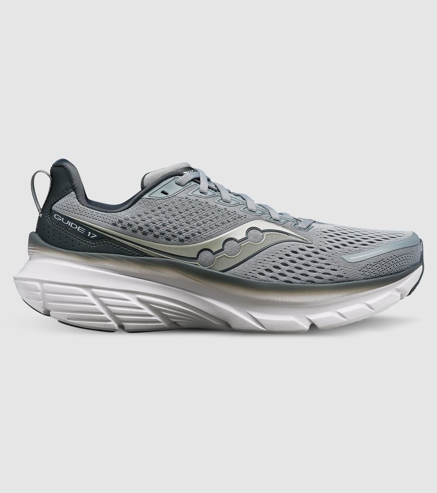 SAUCONY GUIDE 17 4E X WIDE MENS WHITE BLACK The Athlete s Foot