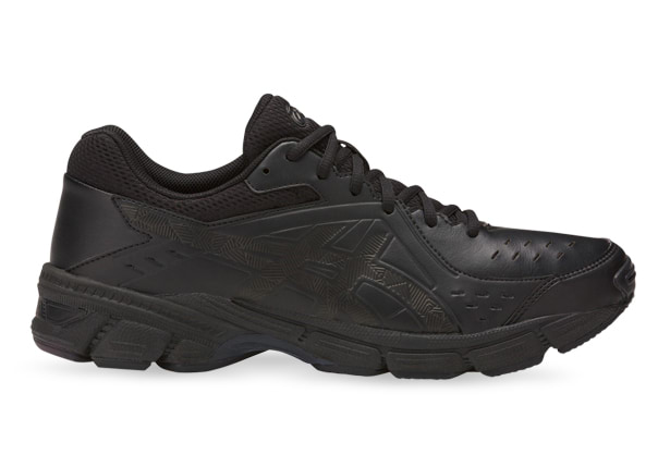 ASICS GEL 195TR LEATHER 2E MENS BLACK BLACK CARBON Black Mens Athletic Sport School Shoes