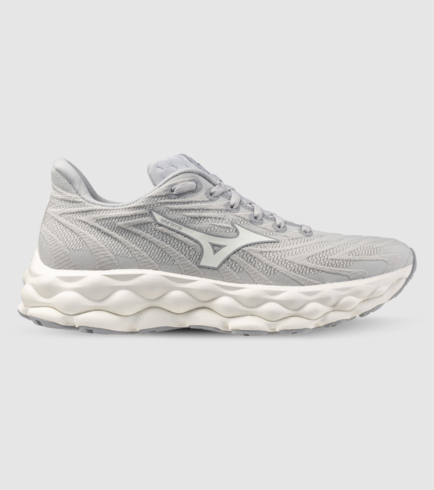 MIZUNO WAVE SKY 8 WOMENS HARBOR MIST MIZUNO SNOW WHITE | The